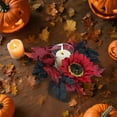 thumbnail image 5 of Xuniizn Halloween Candle Rings, Mini Artificial Black Halloween Decor Candle Rings Halloween Wreath for Candle, Cup, Vase, Tabletop Party Decor, Halloween Decorations, 5 of 6