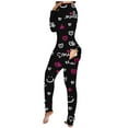 thumbnail image 2 of BONIXOOM Womens Christmas Pajamas Family Christmas Pajamas Matching Sets Sleepwear Flap Long Sleeve Sleep Tops Printed Hot Pink XXL, 2 of 5