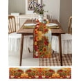 thumbnail image 3 of Orange Pumpkins Fall Burlap-Cotton Table Runner 72 Inches Long,Thanksgiving Sunflower Botanical Farmhouse Table Runners,Outdoor Dining Tablecloths Decor for Baby Shower Party Wedding 13x72, 3 of 9