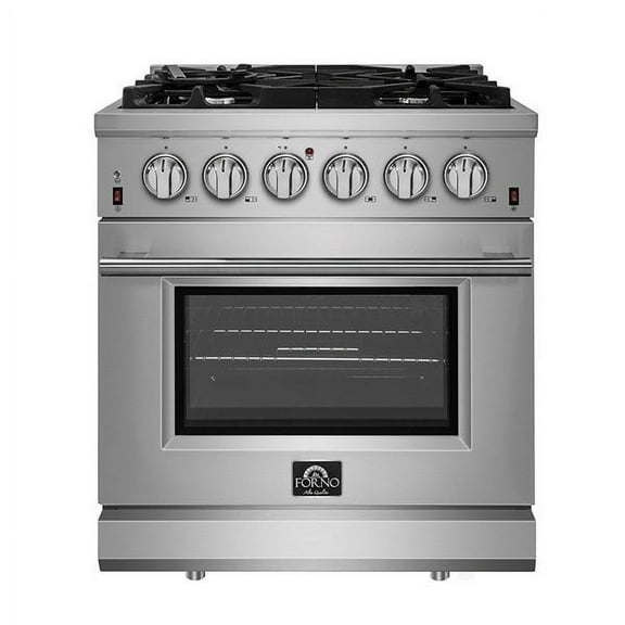 Forno Massimo 30-Inch Freestanding Gas Range, 4 Burners, True Convection Oven