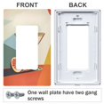thumbnail image 3 of Yayeee Rocker Switch Wall Plate 3-Gang 6.5"x4.6" Home Decorative Outlet Cover, Beige Glasses, 3 of 6