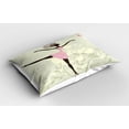 thumbnail image 2 of Ambesonne Ballet Pillow Sham 2 Pack, Afro Girl with Floral Hair, 26"x20", Pale Green Pink Brown, 2 of 3