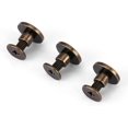thumbnail image 1 of HUGFEGWE 20Pcs Flat Leather Rivets Chicago Binding Screws Posts Assortment Kit for Scrapbook Photo Albums Leather Repair (5mm) CJB91-78546, 1 of 7