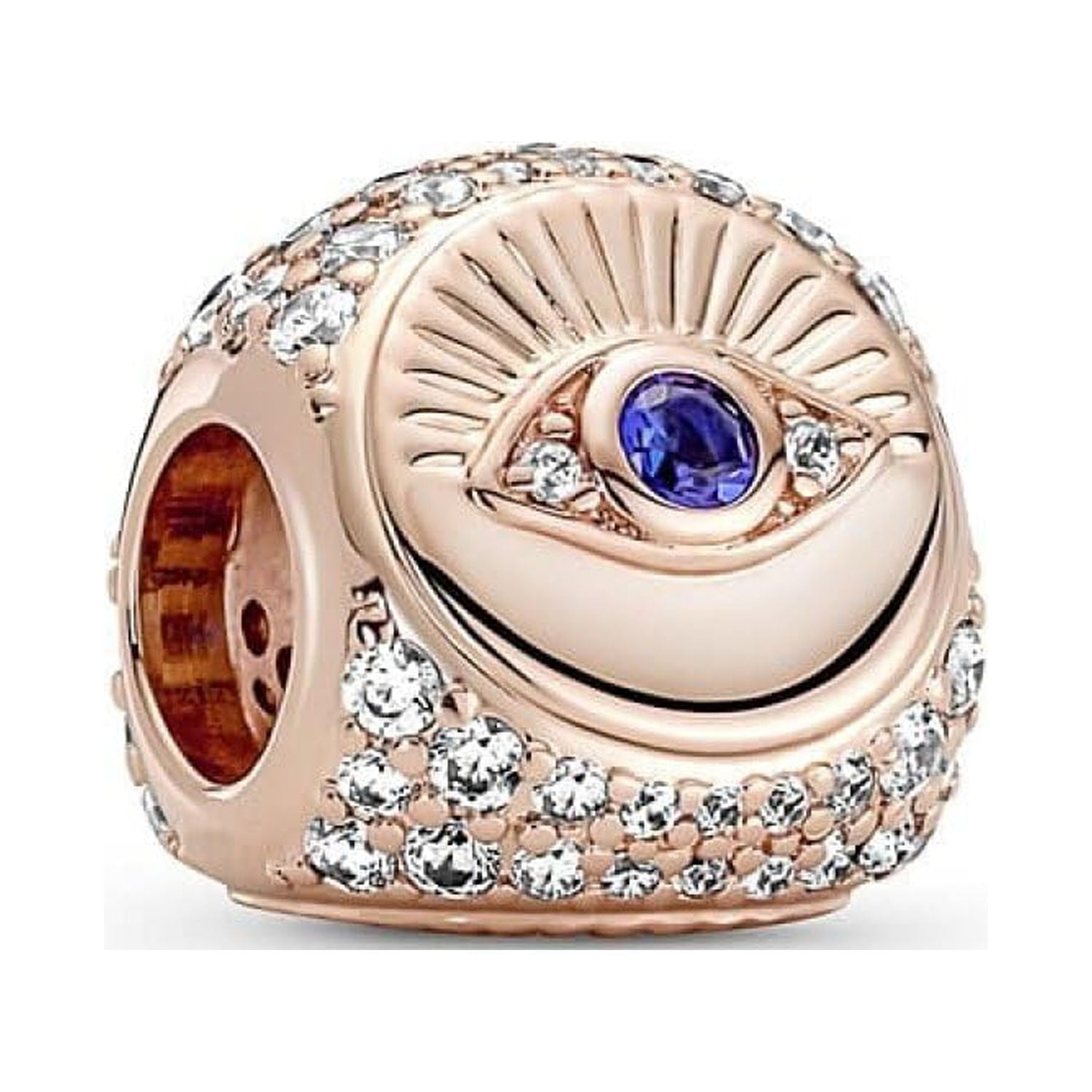 Pandora Hamsa All-seeing Eye & Feather Three-sided Charm
