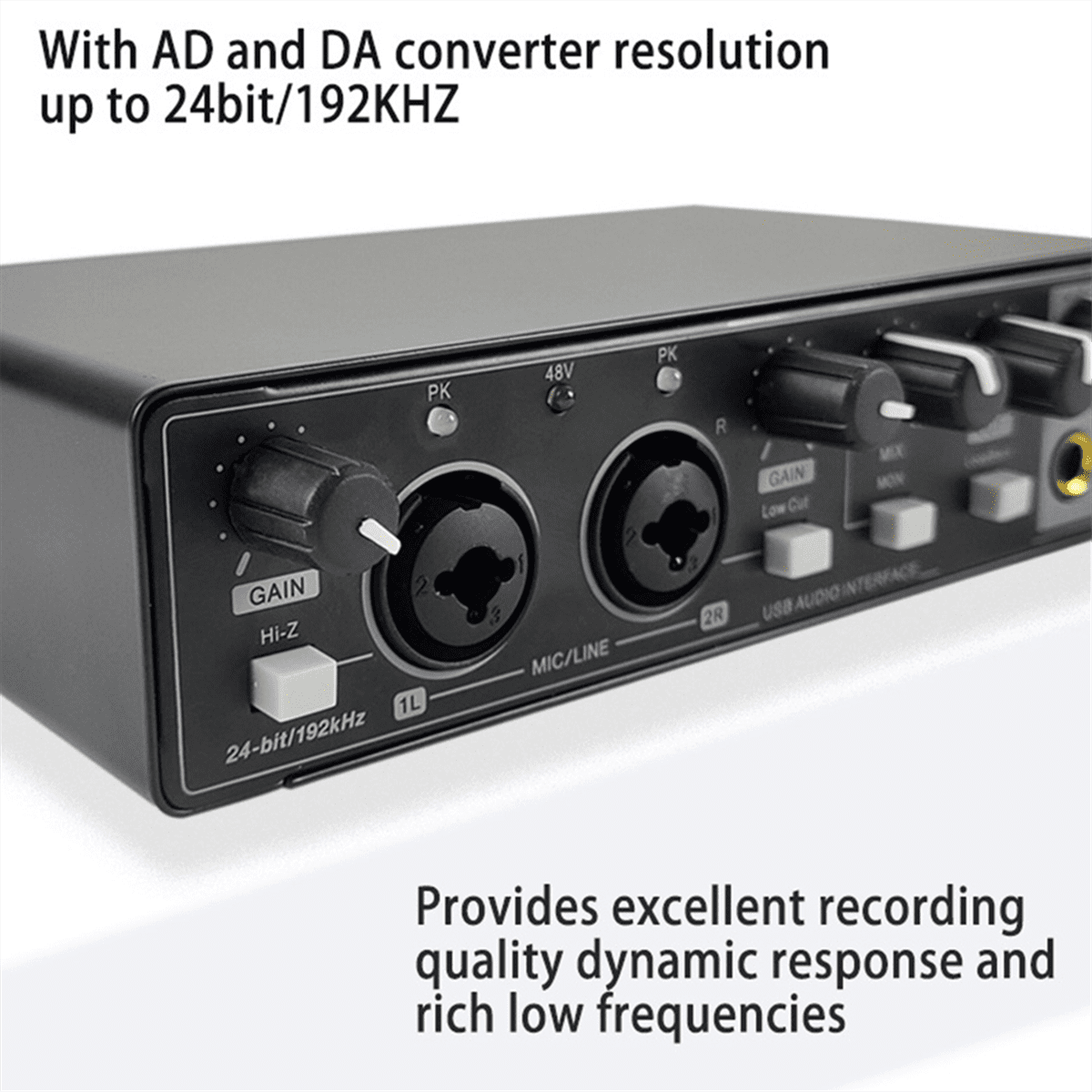Professional Audio Interface Sound Card Phantom Power Electric Guitar Sound Mixer Mixing Console Studio Live Recording