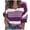 Purple, variant on HAiming Sweaters for Women Trendy Color Block V Neck Long Sleeve Pullover Knitted Tops Plus Size Casual Loose Blouse
