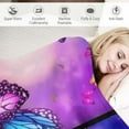thumbnail image 3 of WERPE  Butterfly Blanket, Butterfly Gifts for Women Girls Kids, Butterfly Gifts for Butterfly Lovers, Purple Fantasy Butterfly Memorial Gifts, Soft Cozy for Couch Throw Blanket White, 3 of 6