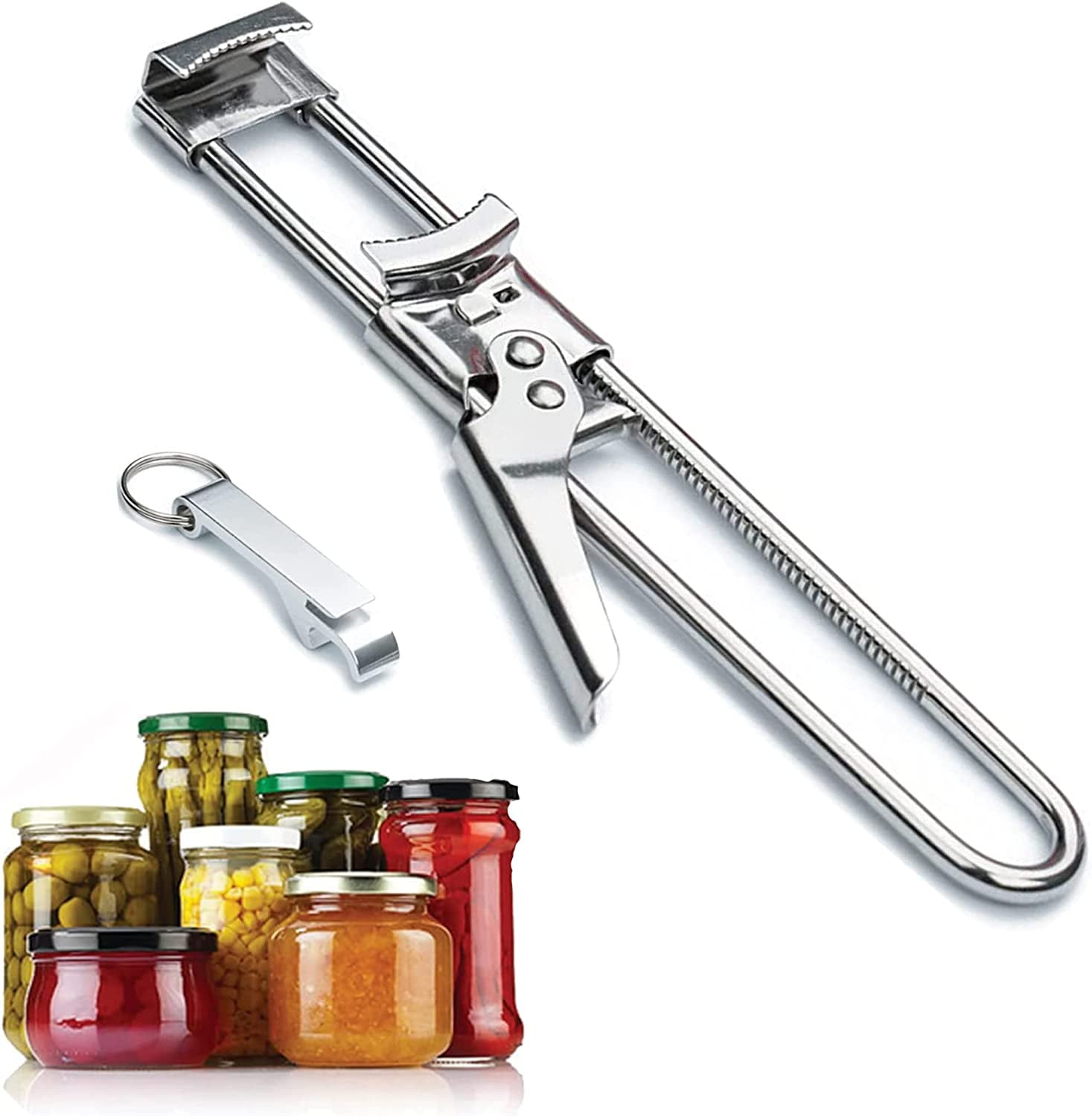 Adjustable Stainless Steel Jar Opener Professional Manual Jar Bottle