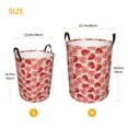 thumbnail image 3 of Sikiie Cute Strawberry Print Round Dirty Clothes Basket, Waterproof Standing Foldable Storage Basket, for Laundry Room, Bedroom, Bathroom Storage-Medium, 3 of 6