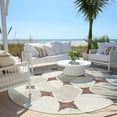 thumbnail image 6 of Addison Rugs Chantille Indoor/Outdoor Transitional Circles Brown Washable Round Rug, 8' x 8', 6 of 6