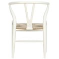 thumbnail image 3 of Hawthorne Collections 17" Modern Solid Wood Dining Arm Chair in White, 3 of 4