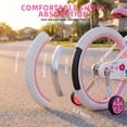 thumbnail image 6 of SUGIFT 16 Inch Girls Bike for 2-8 Years Old Kids, Kids Bicycle with Training Wheels, Basket and Doll Seat, Pink, 6 of 8