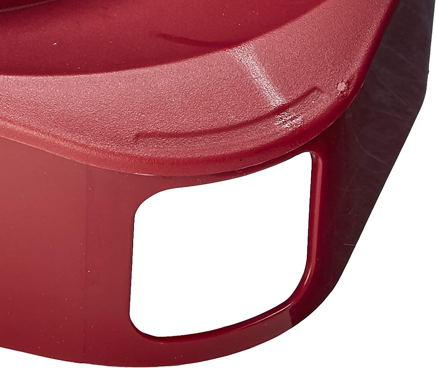 Goodcook 1 gallon plastic straining pitcher square lid with 3 strainers and close no spill, Dishwasher Safe, Clear and Red