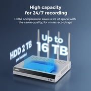 Reolink 16-Channel Wi-Fi 6 NVR Recorder for 24/7 Local Recordings Pre-Installed 2TB HDD up to 8TB