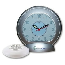 Sonic Alert – Sonic Boom Analog Alarm Clock with White Bed Shaker – Grey