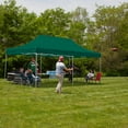 thumbnail image 2 of Green 10x20 Instant Canopy Tent and 2 Side Walls - Commercial Grade Steel Frame with Water-Resistant Canopy Top and Sidewalls - Bonus Canopy Bag and Stake Kit Included (5 Color Options), 2 of 7