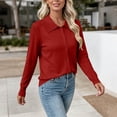thumbnail image 3 of Gytharion Women's Sweaters Cardigans Solid Color Lapel Long Sleeve Button Front Sweaters Soft Lightweight Casual Knit Cardigans, 3 of 6
