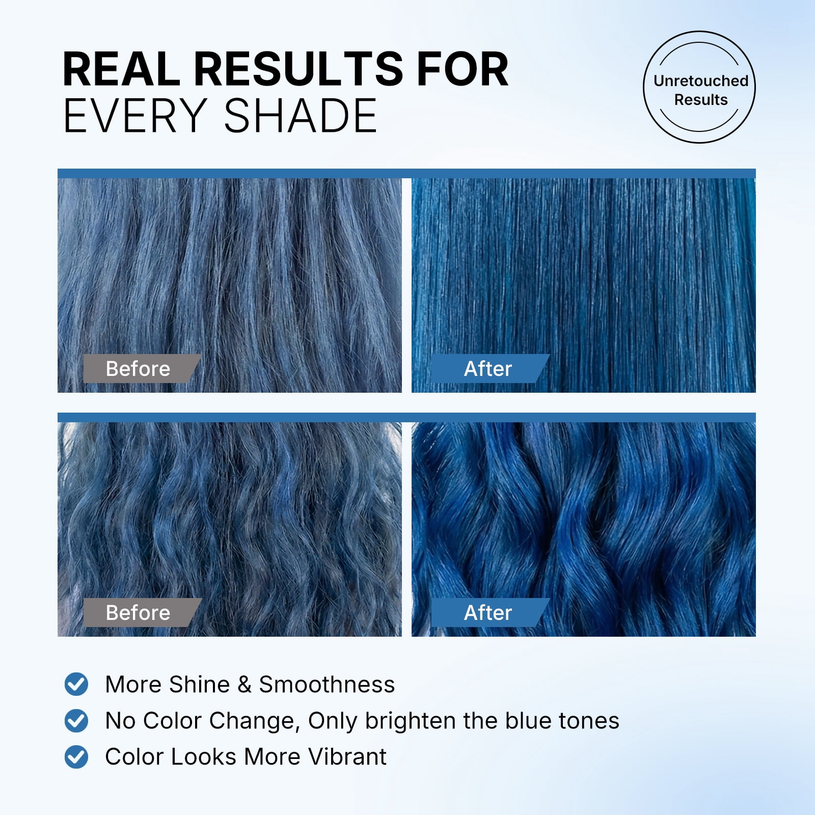 Karseell Blue Hair Color Depositing Mask, Deep Conditioner Treatment Intensely Hydrating, Refreshes Color & Tone 500ml/16.9oz