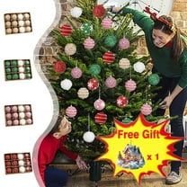 Antqov 3.15" 12PCS Christmas Ball Ornaments Shatterproof Pearl Balls Christmas Tree Ornaments Hanging Christmas Decor for Holiday Party Wedding Decorations Gifts