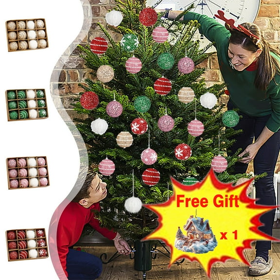 Antqov 3.15" 12PCS Christmas Ball Ornaments Shatterproof Pearl Balls Christmas Tree Ornaments Hanging Christmas Decor for Holiday Party Wedding Decorations Gifts