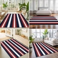 thumbnail image 4 of Area Rugs 5'x7', Red Navy Blue Striped Carpet Runner Indoor Outdoor Rugs Home Decor Aesthetic, Contemporary Minimalist Aesthetic Non Slip Mats Washable Accent Rug for Living Room Bedroom, 4 of 8