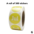 thumbnail image 4 of Month Label Sticker 1 Inch Round Sticker Roll With 12 Colors, 4 of 9