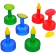 thumbnail image 1 of Paquete de 6 aspersores de riego de plantas de plástico con tapa de botella, se adapta a tapas de botellas de 28 mm, riego de semillas, plántulas, riego de jardín, 3 colores, rojo, verde, azul, 1 of 5