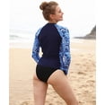 thumbnail image 7 of Women's UPF 50+ Stretchy Rash Guard Surfing Long Sleeve Swim Shirts Printed Top, 7 of 7
