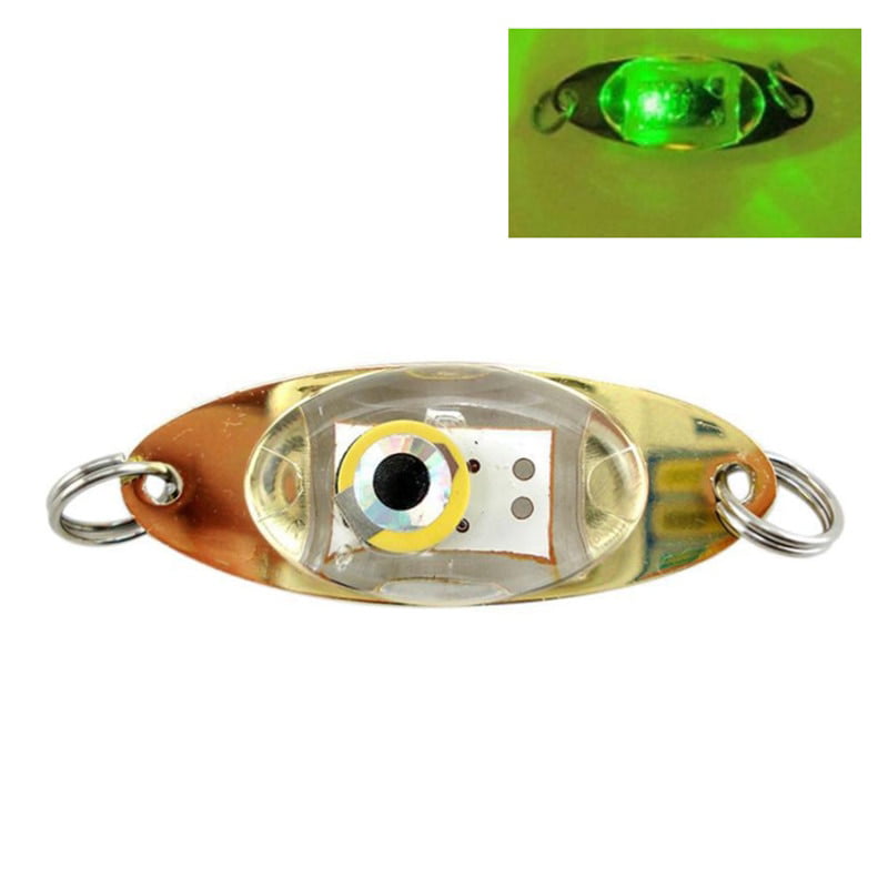 Drop Underwater Eye Shape LED Lure Light Fishing Squid Bass Spoon Flash Lamp 