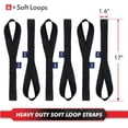 thumbnail image 3 of MOCA 6-Pack Soft Loop Tie Down Straps 4,000 Load Capacity & 12,000 Lbs Breaking Strength 1.6 x 17 inches Heavy Duty Tie Down Straps for Securing ATV, UTV, Motorcycles, Scooters & Dirt Bikes(Black), 3 of 8