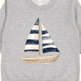 thumbnail image 3 of Inktastic Blue Striped Sailboat Nautical Toddler Sweatshirt, 3 of 4