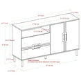 thumbnail image 3 of Pemberly Row 56" Wood and Metal Detailed Door Frame Sideboard in Birch, 3 of 4