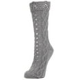 thumbnail image 2 of MeMoi Asalim Mixed Knit Boot Sock Crew Socks - Womens - Female, 9-11, Black, 2 of 5