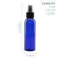 thumbnail image 6 of Cornucopia Brands 4oz Blue Empty Plastic Refillable PET Spray Bottles w/Fine Mist Atomizer Caps (6-Pack); Sprayers for DIY Home Cleaning & Travel, 6 of 9