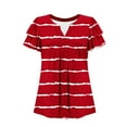 thumbnail image 7 of Short Sleeve Womens Tops Cotton Womens Summer Tops Dressy Casual Fitted Striped Tunic Tops for Women Plus Size Blouses for Women Business Casual, 7 of 7