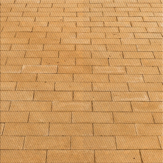 Ahgly Company Indoor Square Patterned Neon Orange Area Rugs, 8' Square