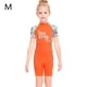 thumbnail image 2 of Buceo vela mojada traje chicas seco rápido stand traje de baño niños manga corta cuello redondo cuerpo completo traje de neopreno para surfear natación buceo naranja m Speravity OD003667-10, 2 of 7