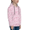 thumbnail image 3 of Fotbe Ribbon Bow Pattern Youth Pullover Hooded Sweatshirt, Boys Hoodie, Kangaroo Pocket Hoodie for Kids Girls -X-Large, 3 of 6