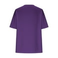 thumbnail image 5 of Fnooota Pluse Size Shirts for Women, Short Sleeve V Neck Loose Fit Summer Tops Purple Size L, 5 of 5