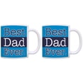 thumbnail image 1 of ThisWear Dad Mug Best Dad Ever Fathers Day Mug 11 ounce 2 Pack Coffee Mugs Blue, 1 of 4