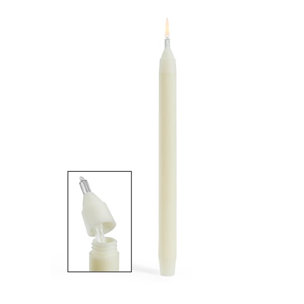 Refillable Pillar Candle Everlasting Polymer Candle Body With Hidden