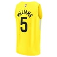 thumbnail image 3 of Men's Fanatics Cody Williams Yellow Utah Jazz 2024 NBA Draft Fast Break Player Jersey - Icon Edition, 3 of 3
