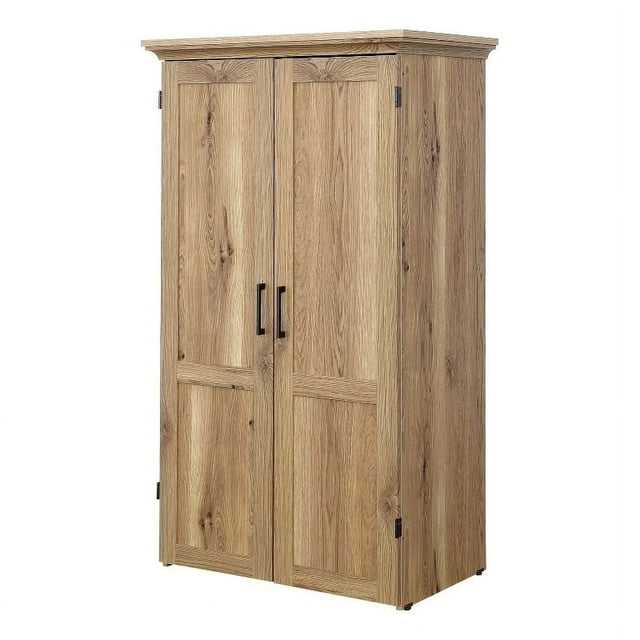 Pemberly Row Armoire Multi-Usage en Bois Manufacturé Finition Chêne