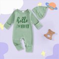 thumbnail image 2 of CAUYDY 0 3 6 9 Months 1T 2T Newborn Boy Coming Home Outfits Baby Sleepwear Preemie Long Sleeve Romper Infant Boys Pajamas Fall Winter Toddler Bodysuit Light Green for Sizes 0-3 Months, 2 of 6