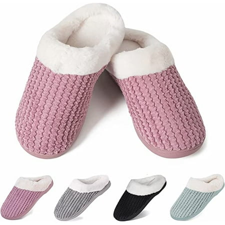 

Slippers for Womens Warm Memory Foam Anti-Slip House Shoes Comfortable Cotton Slippers Home Bedroom Shoes Indoor & Outdoor