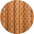 thumbnail image 1 of Ahgly Company Indoor Round Abstract Orange Modern Area Rugs, 8' Round, 1 of 4