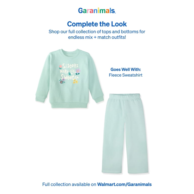 Garanimals Baby & Toddler Girls Fleece Wide Leg Sweatpants photo 7