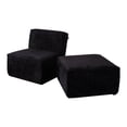 thumbnail image 3 of Sofá Cama M&E MUEBLES Fernanda Negro Con Taburete, 3 of 13