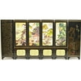 thumbnail image 1 of Screen Ornament 180 Degrees Rotatable Wooden Chinese Style Beijing Opera Face Pattern Lacquer Screen Home Decor, 1 of 12