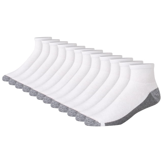 Calcetines Hanes Double Tough Max Cushion, paquete de 12, blancos